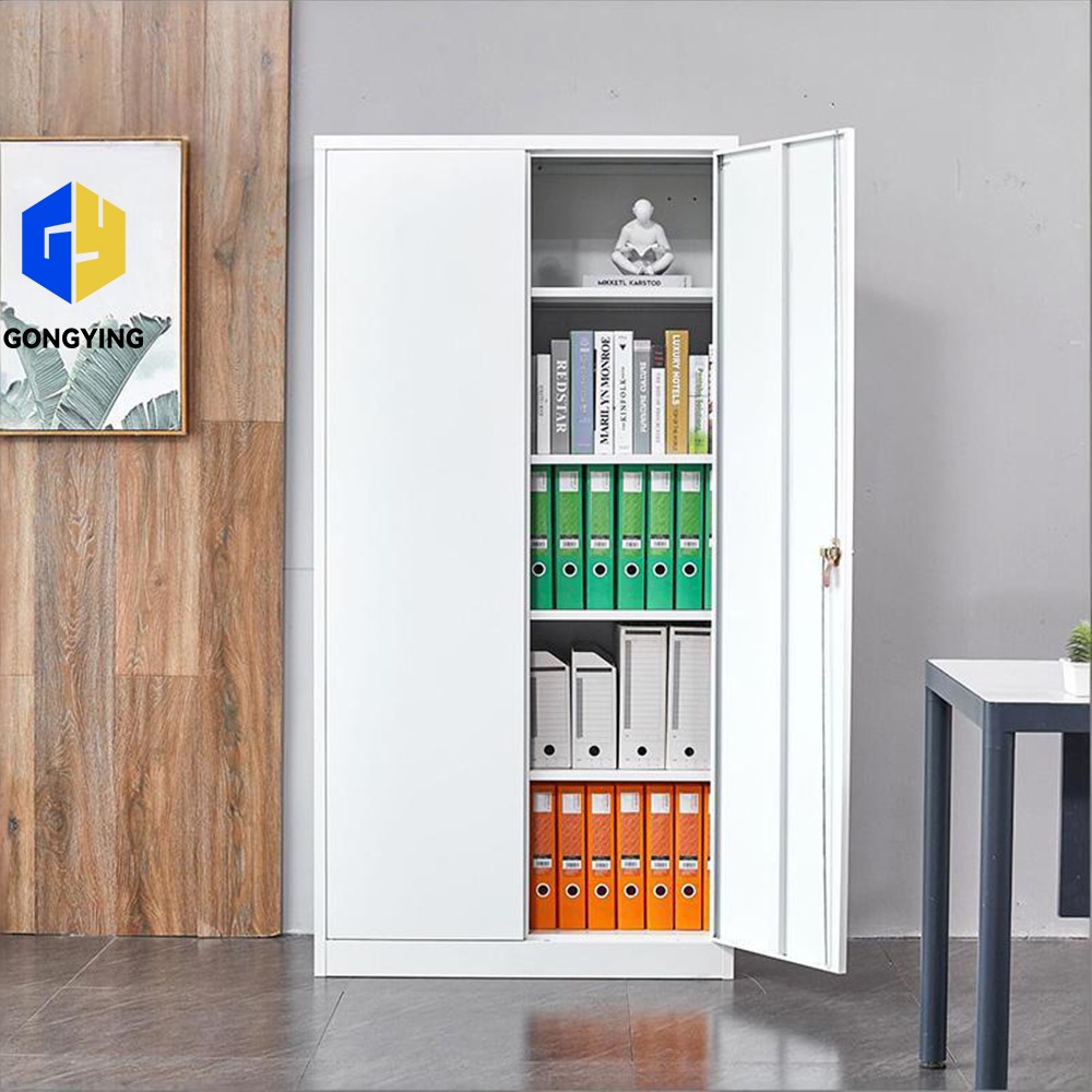 Steel filing cabinet - 2 doors - white