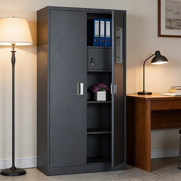 Office & Storage Cabinet - Black