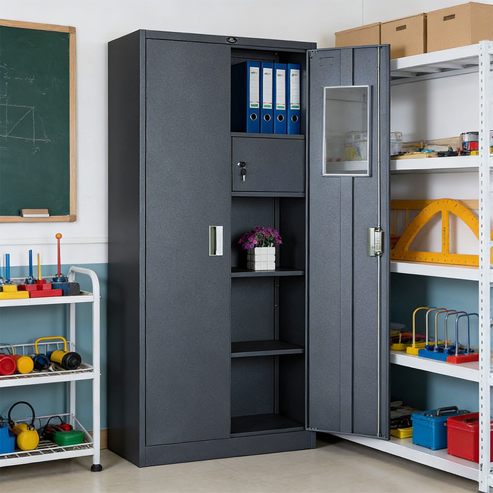 Office & Storage Cabinet - Black