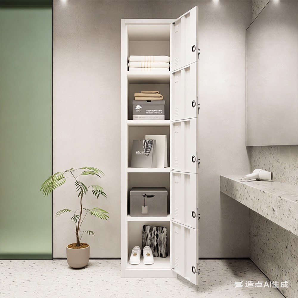 Single column multi-door locker