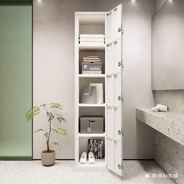 Single column multi-door locker
