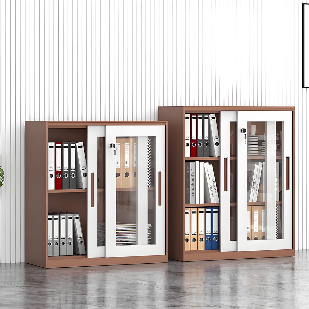 Sliding glass door low cabinet