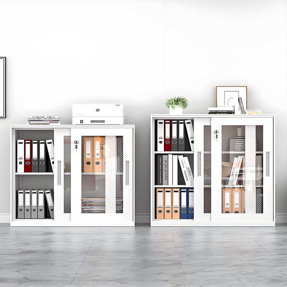 Sliding glass door low cabinet