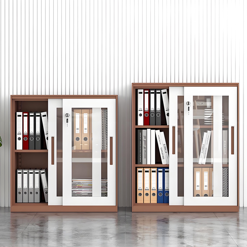 Sliding glass door low cabinet