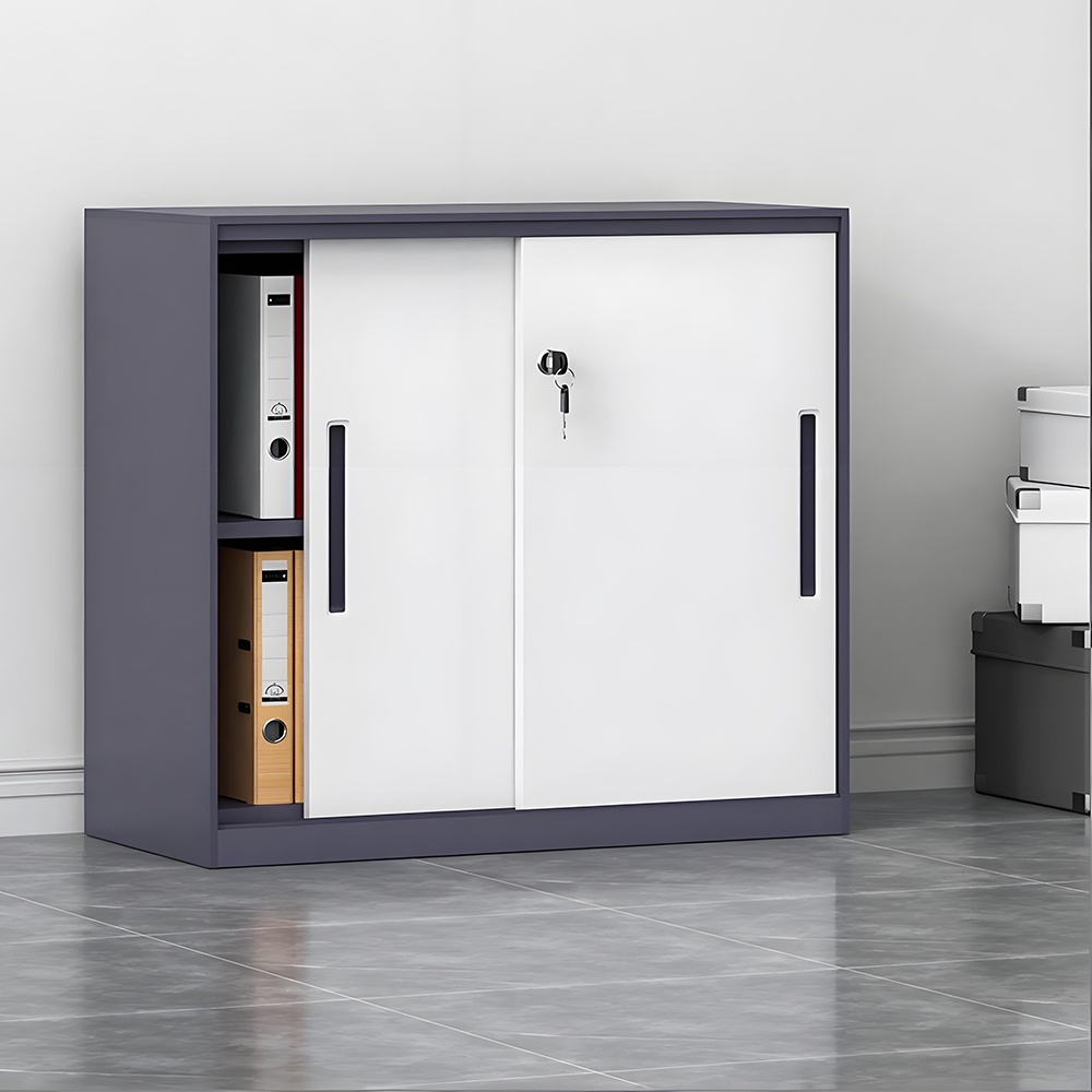 Sliding door steel low cabinet