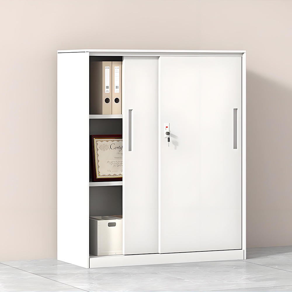 Sliding door steel low cabinet