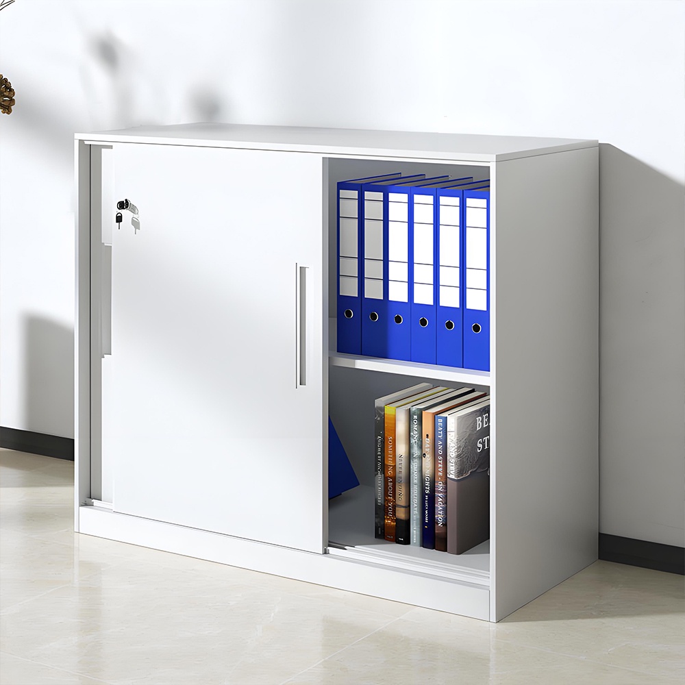 Sliding door steel low cabinet