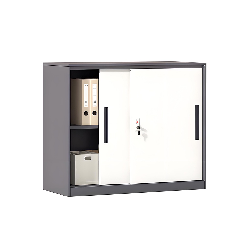 Sliding door steel low cabinet