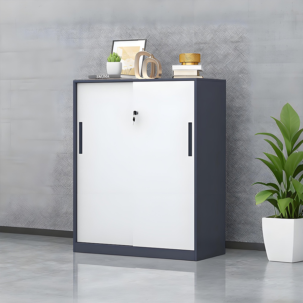 Sliding door steel low cabinet
