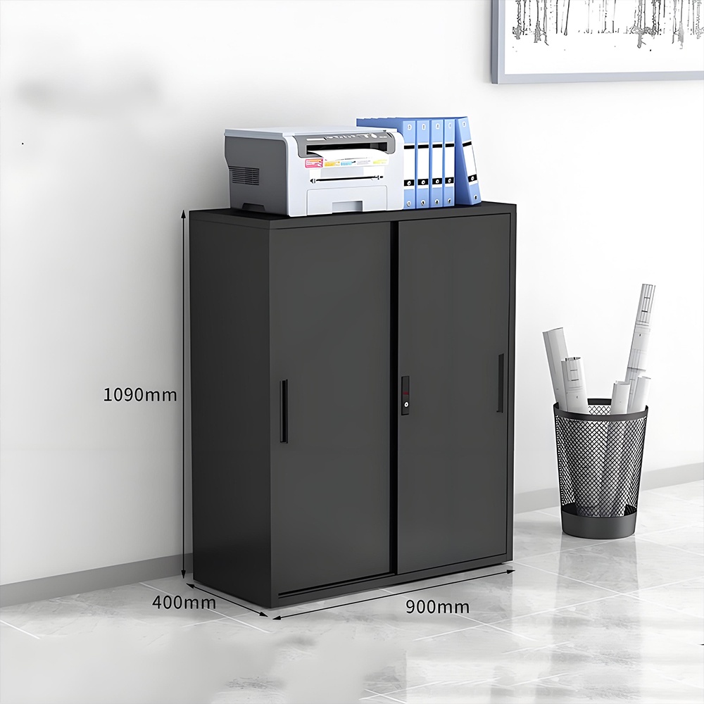 Sliding door steel low cabinet