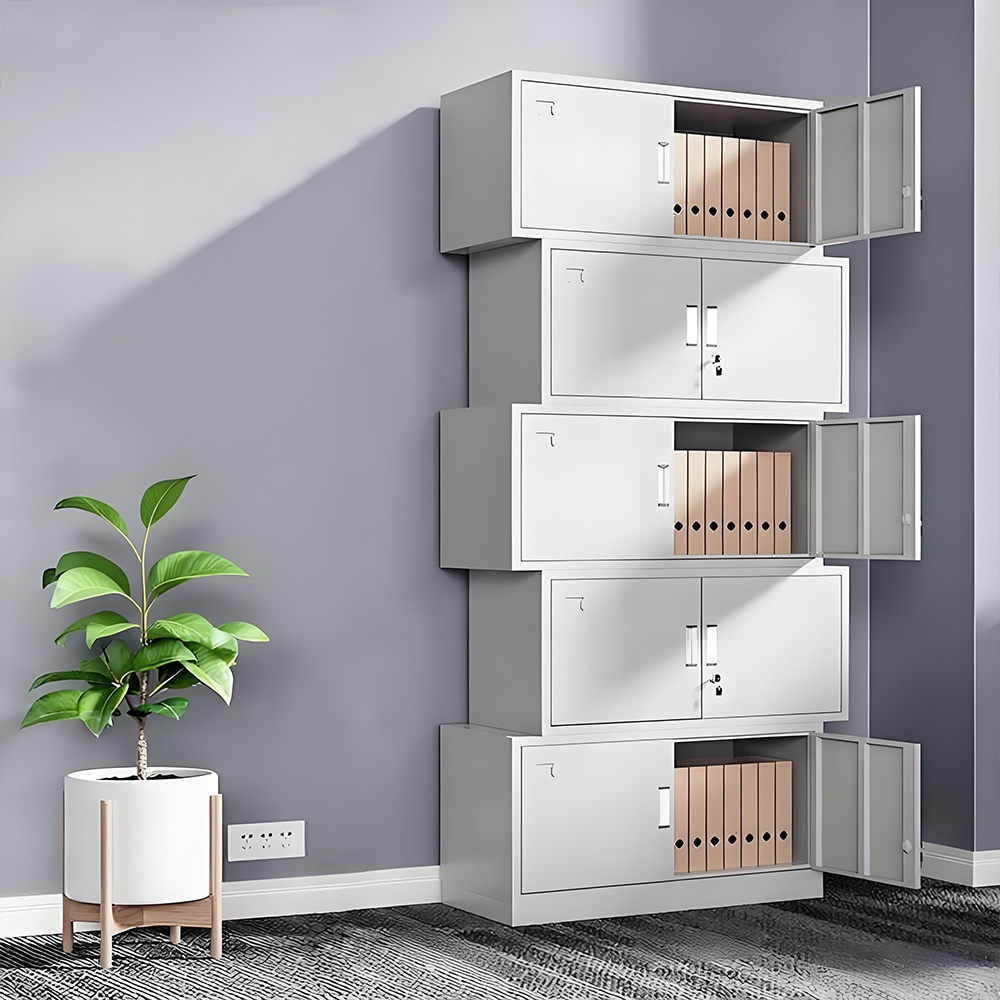 Multi-layer steel filing cabinet