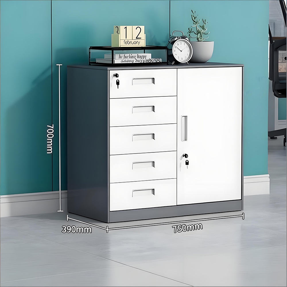 Multi-drawer low cabinet