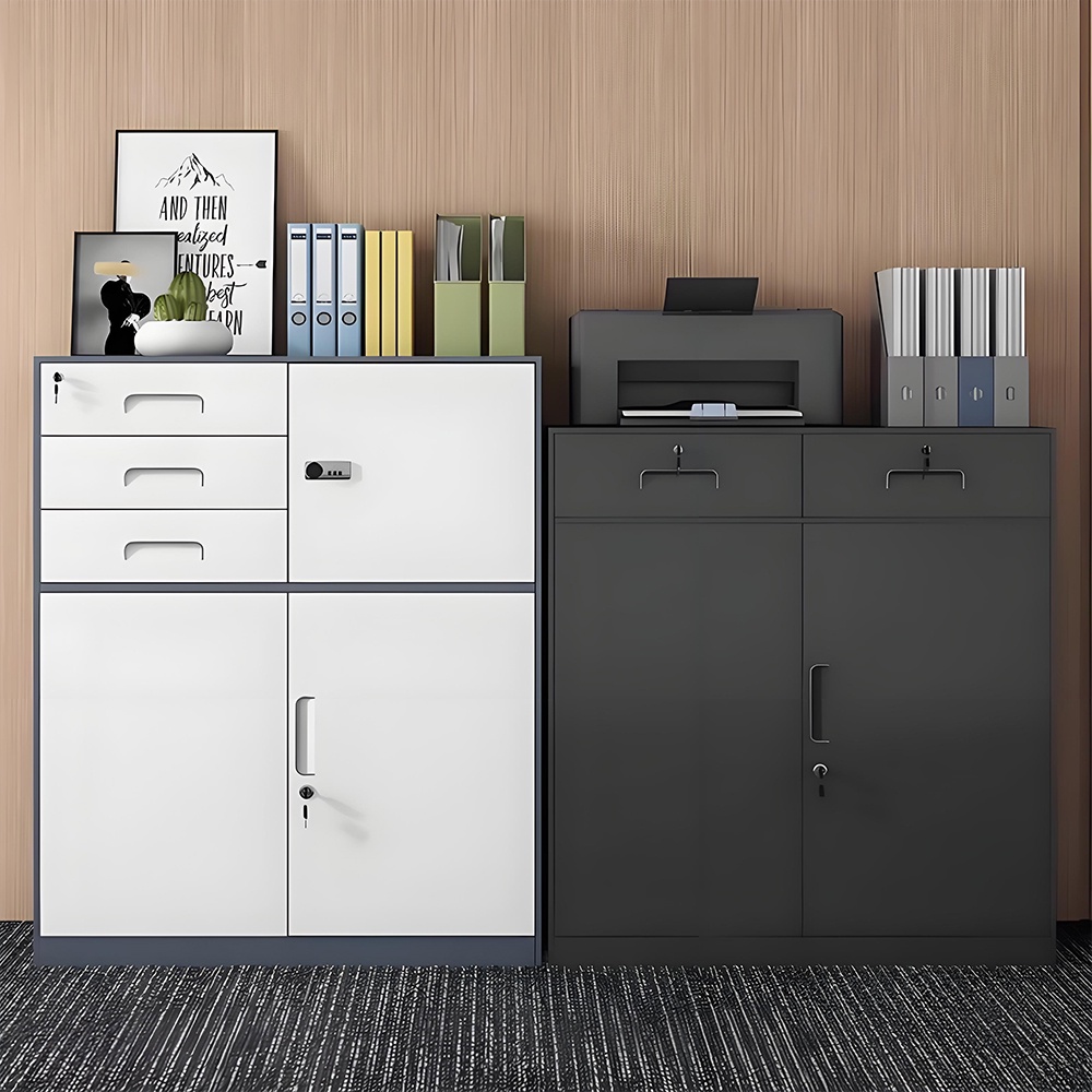 Low filing cabinet - 2 doors - 2 drawers