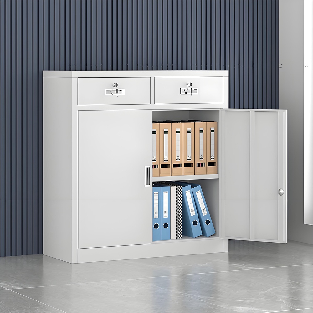 Low filing cabinet - 2 doors - 2 drawers