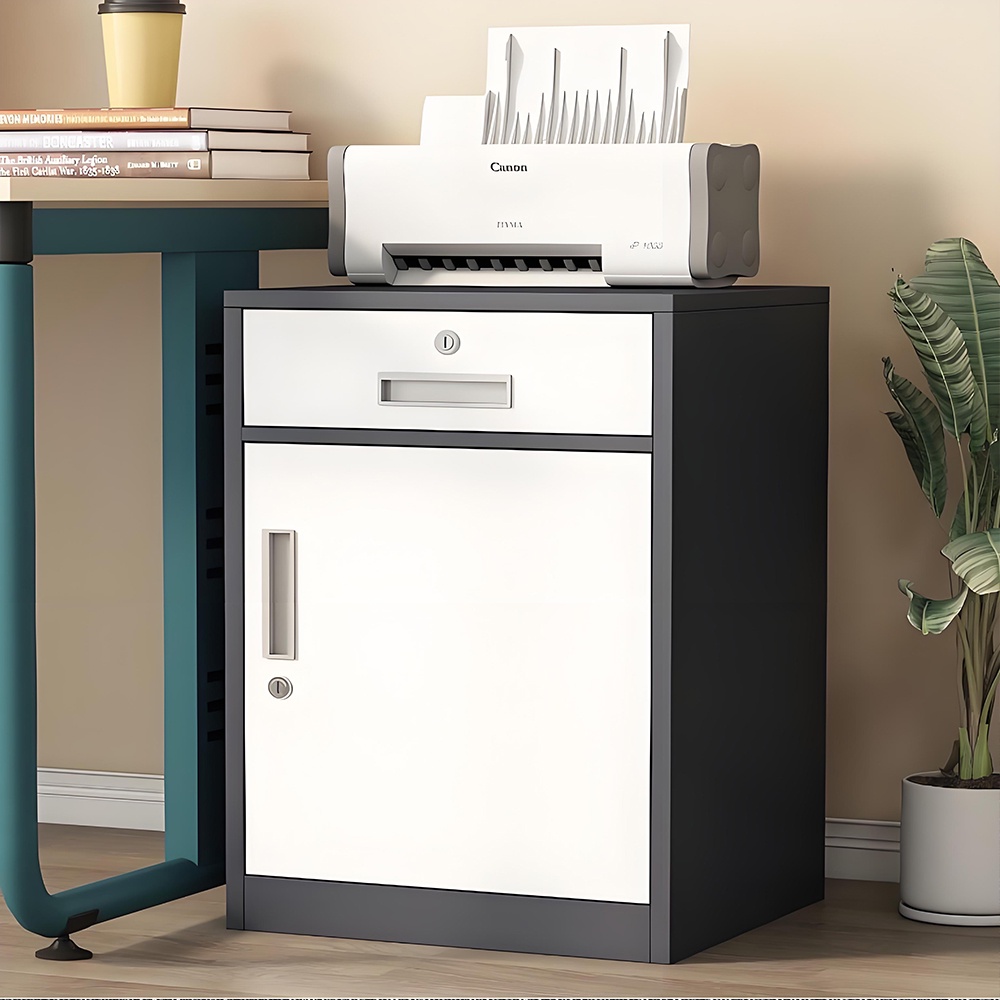Low filing cabinet - 1 door - 1 drawer