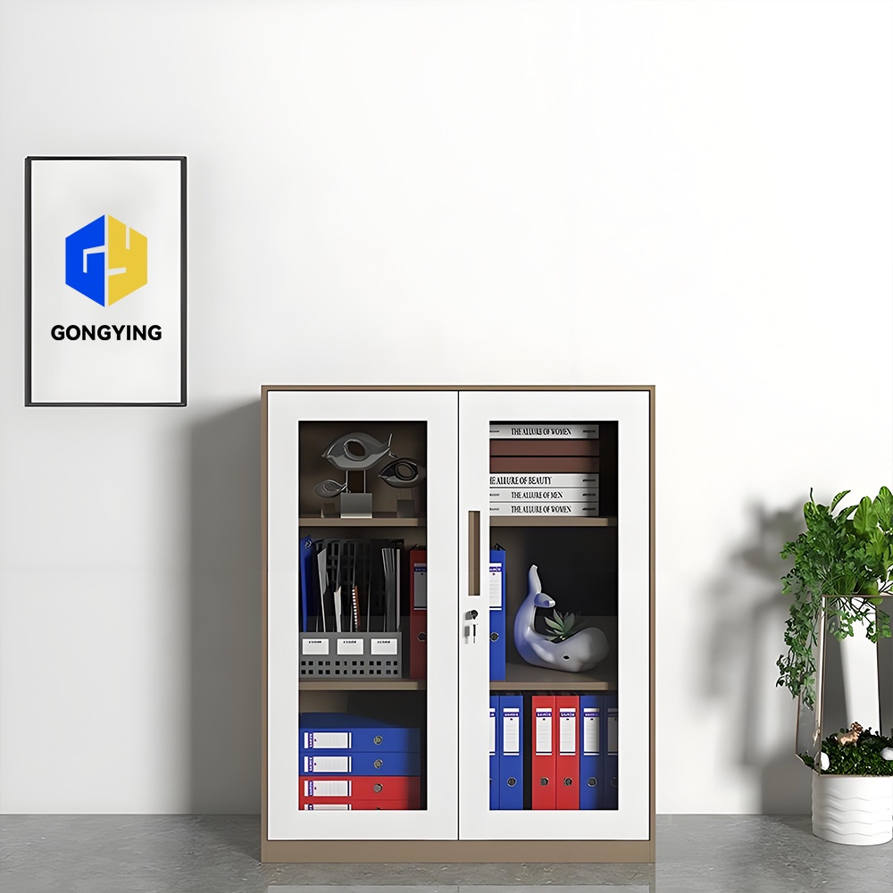 Glass door low cabinet