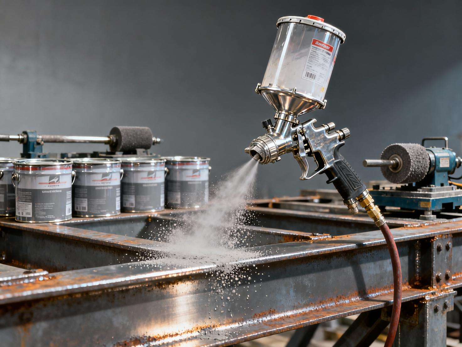 Steel structure anticorrosion coating construction process