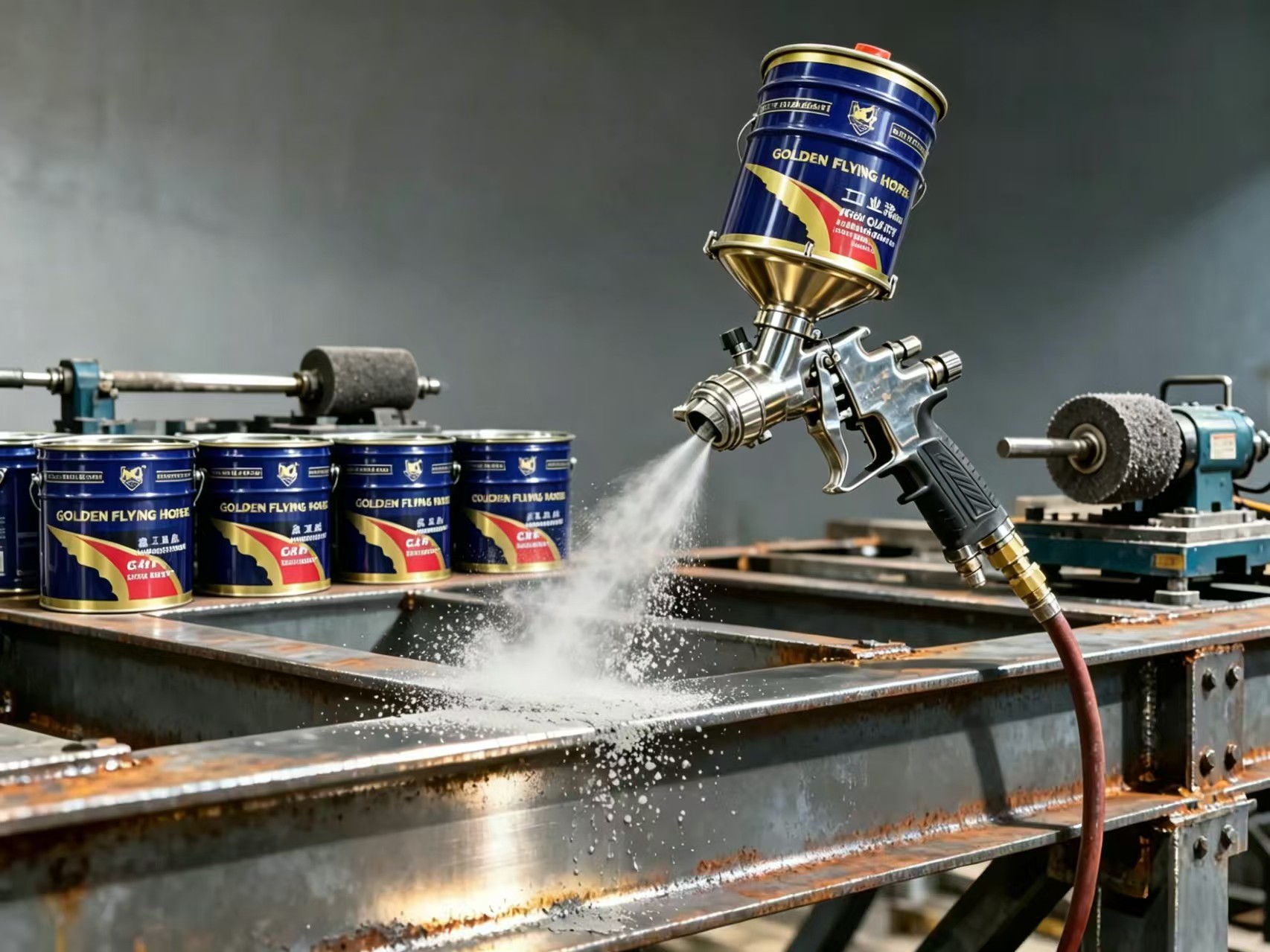 Steel structure anticorrosion coating construction process