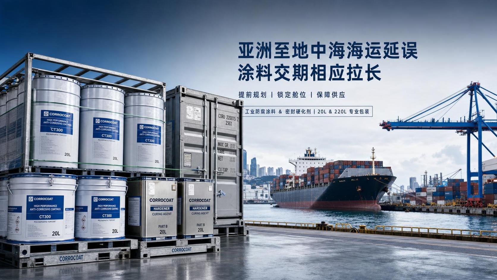 Asia-Med Rates Jump 42% as Red Sea Delays Extend Coating Lead Times