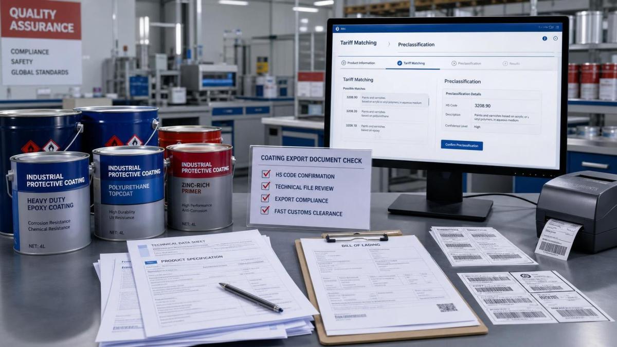 China Customs Launches AI Preclassification Channel for Paint Exports