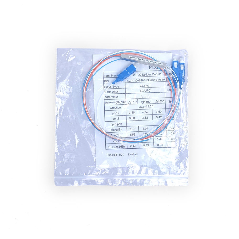 LF016 Mini PLC Fiber Optic Splitter Blockless Series 1×2/1×4/1×8/1×16