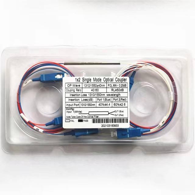 LF022 Custom Split Ratio Non-uniform FBT Fiber Splitter 1310/1550nm Dual Window Low Loss