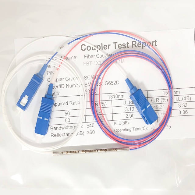 LF022 Custom Split Ratio Non-uniform FBT Fiber Splitter 1310/1550nm Dual Window Low Loss