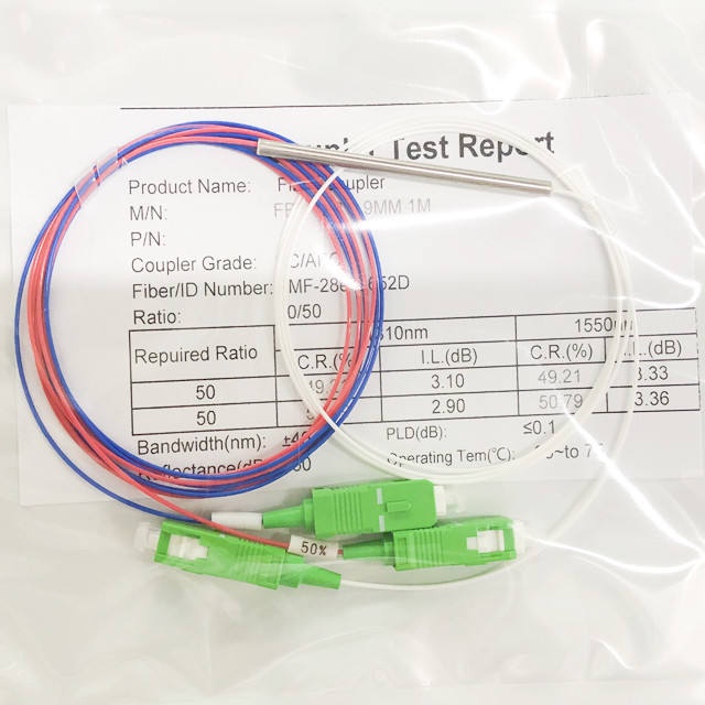 LF022 Custom Split Ratio Non-uniform FBT Fiber Splitter 1310/1550nm Dual Window Low Loss