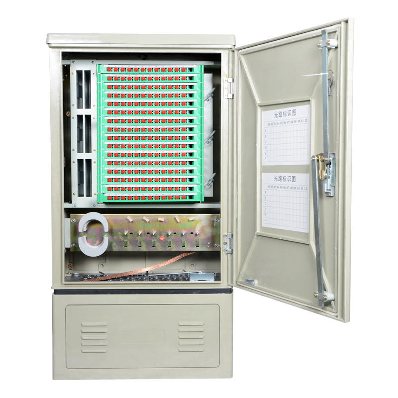 LF-086-Factory Custom SMC Outdoor Fiber Cabinet 96-1152 Core FTTH OCC Cabinet