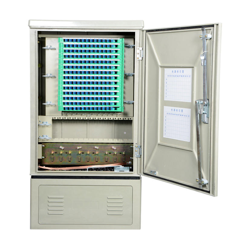 LF-086-Factory Custom SMC Outdoor Fiber Cabinet 96-1152 Core FTTH OCC Cabinet