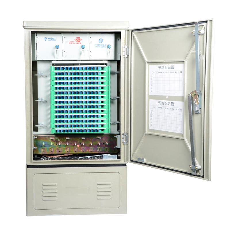 LF-086-Factory Custom SMC Outdoor Fiber Cabinet 96-1152 Core FTTH OCC Cabinet