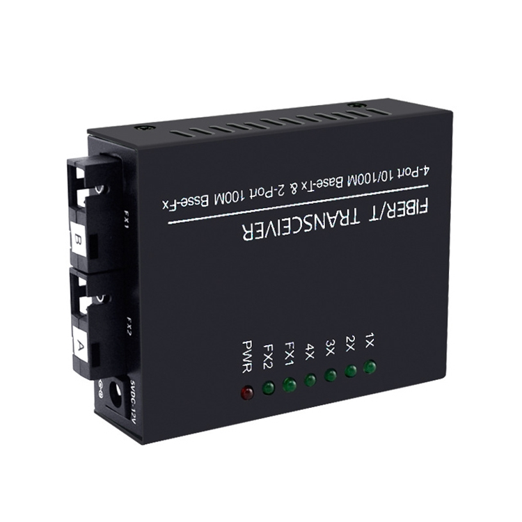 LF-093-Factory Wholesale 2 Fiber 4 Port RJ45 Gigabit Fiber Ethernet Switch OEM Logo