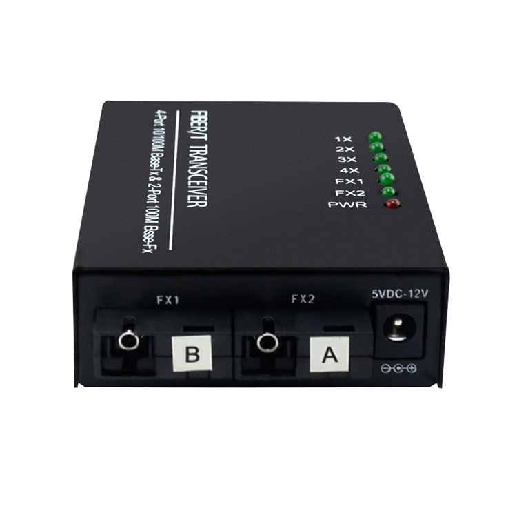 LF-093-Factory Wholesale 2 Fiber 4 Port RJ45 Gigabit Fiber Ethernet Switch OEM Logo