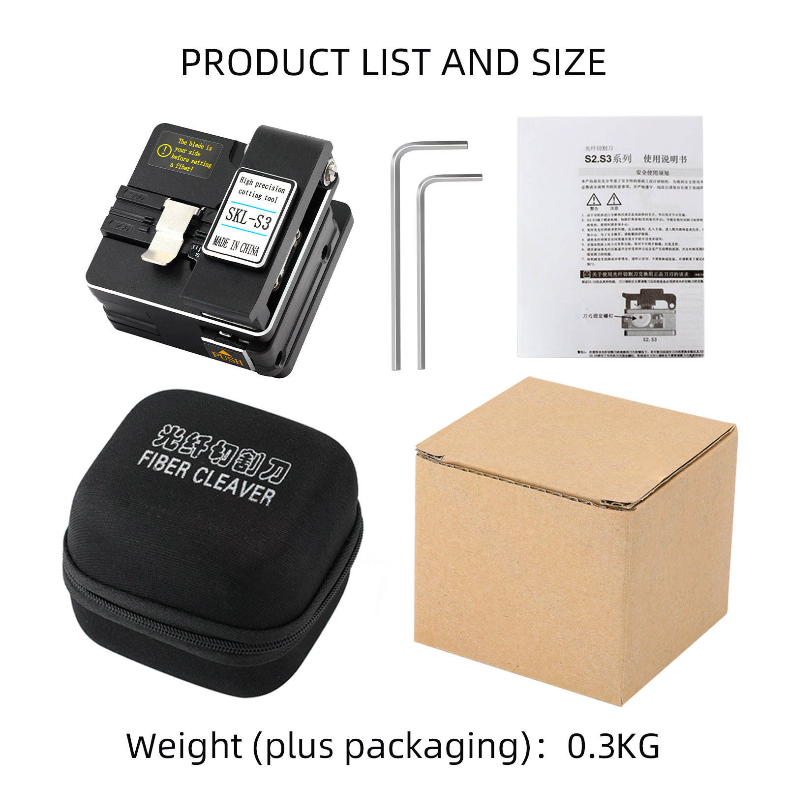 LF048 Wholesale SKLS3 Fiber Optic Cable Cleaver Durable Blade FTTH Network Construction Tools