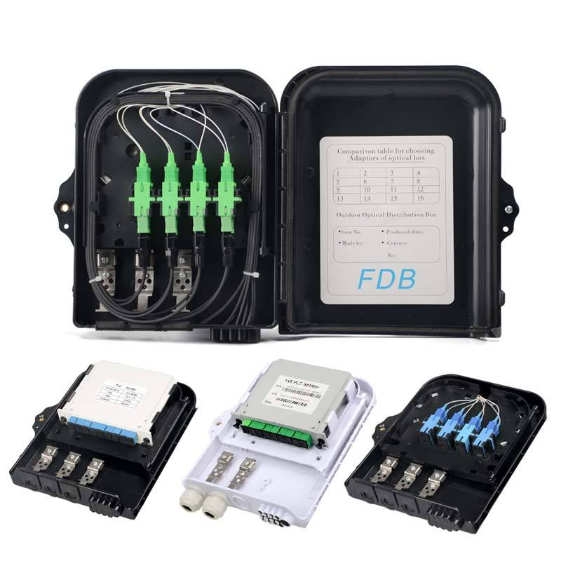 LF-076-Waterproof ABS 8 Core FTTH Fiber Optic Distribution Box Wall Mount Splitter Cabinet