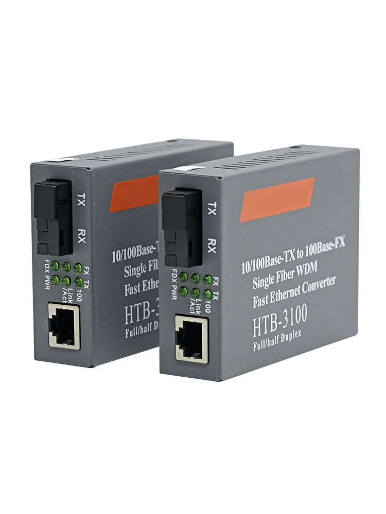 LF-091-HTB-3100A/B 10/100M Single Mode Simplex 20KM SC Fiber Media Converter