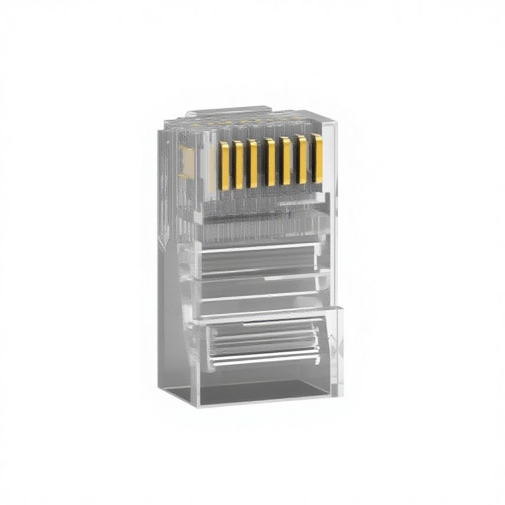 LF-099-Factory Wholesale Cat5e Cat6 RJ45 Connector UTP FTP 8P8C Crystal Plug Bulk Pack