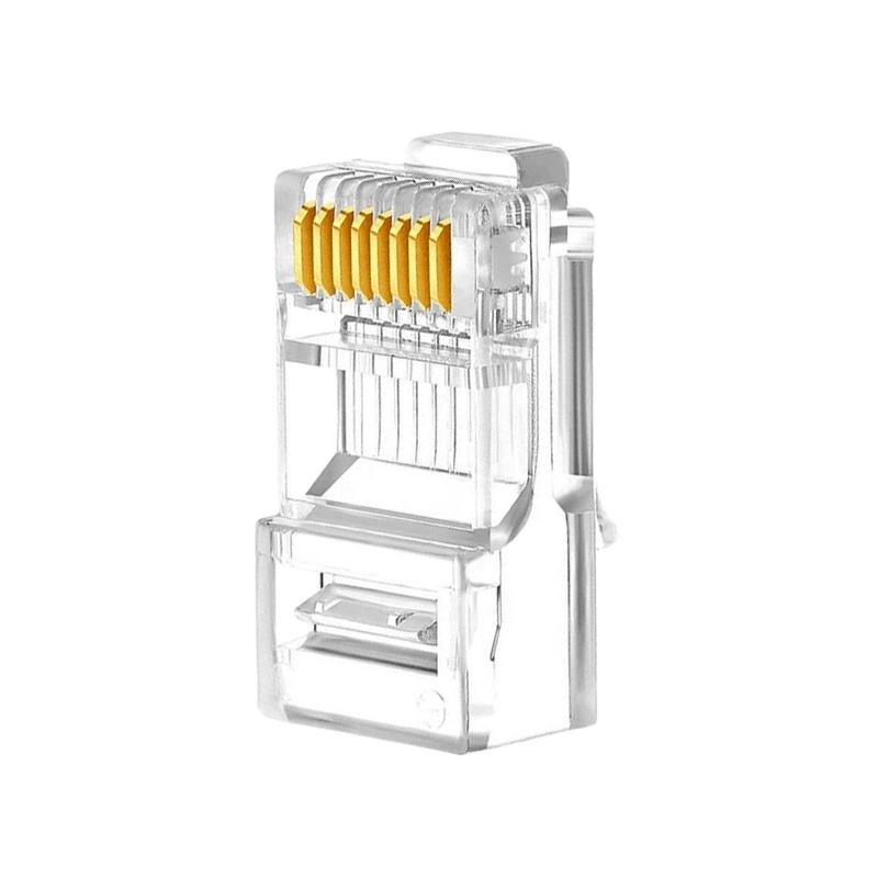 LF-099-Factory Wholesale Cat5e Cat6 RJ45 Connector UTP FTP 8P8C Crystal Plug Bulk Pack
