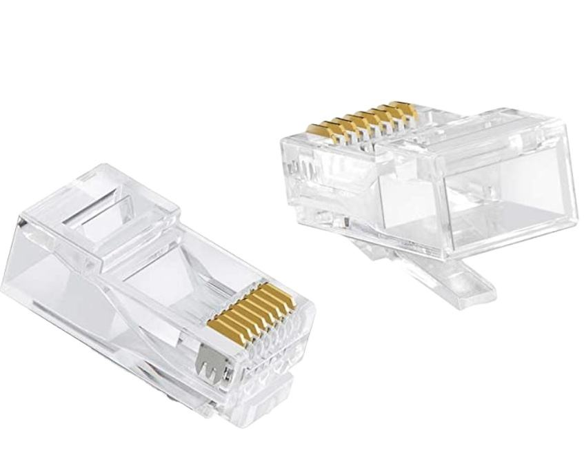 LF-099-Factory Wholesale Cat5e Cat6 RJ45 Connector UTP FTP 8P8C Crystal Plug Bulk Pack