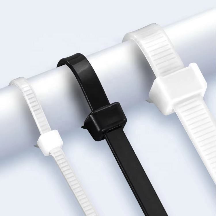 LF-100-Self Locking Nylon 66 Cable Tie Black White UV Resistant Plastic Zip Tie Fastener