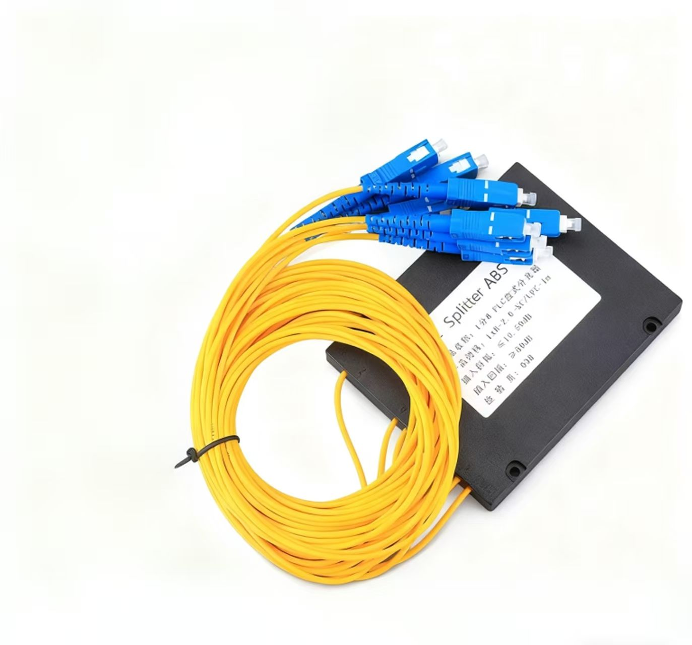 LF020 Splice Pigtailed PLC Splitter ABS Box Single Mode FTTH Optical Coupler