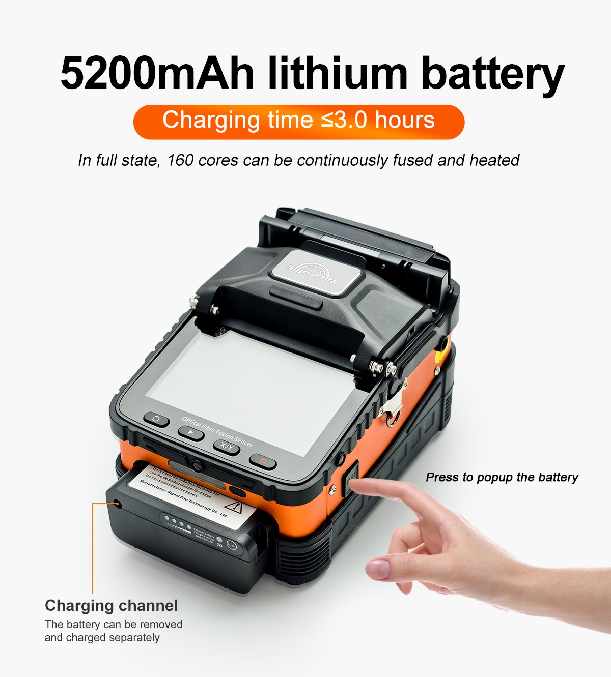 LF037 Wholesale Signal Fire AI-5 PRO Mini Handheld Fiber Optic Splicer – Six Motor Automatic Focus Fusion Splicer with 0.5μm Alignment