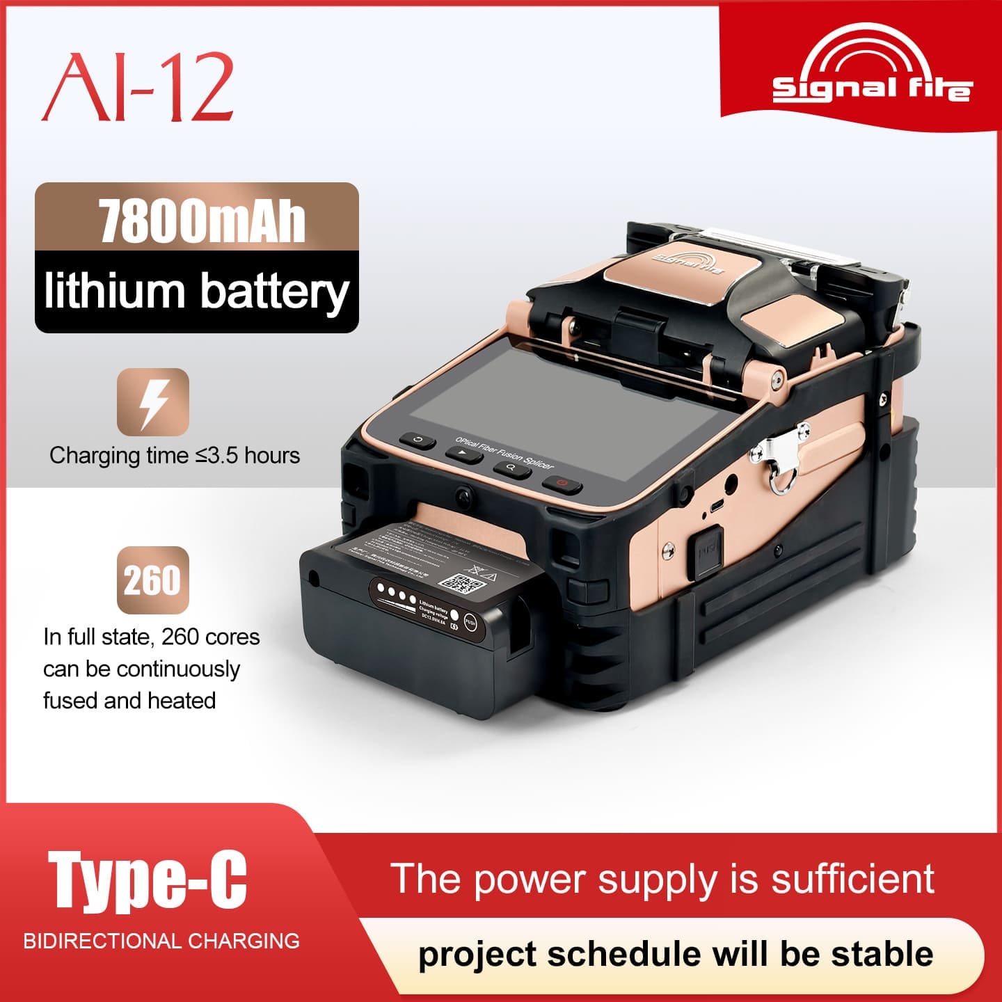 Signal Fire AI-12 fusion splicer complete kit for B2B supply