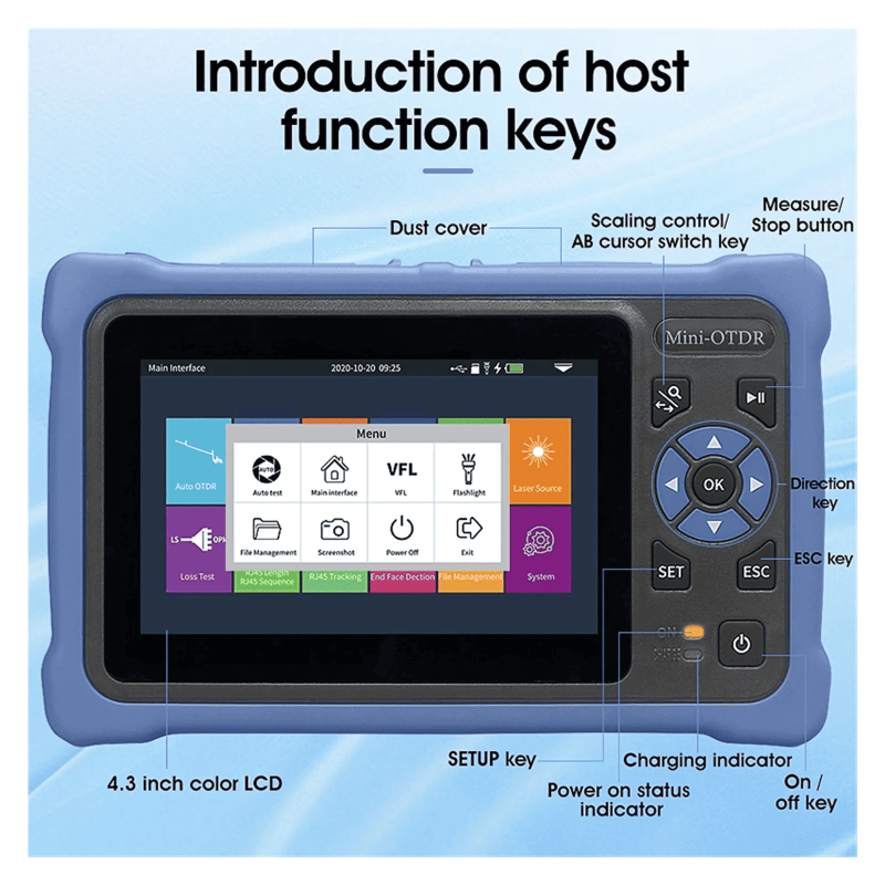 LF068 NOVKER NK4000 Mini Pro 8-in-1 Smart OTDR