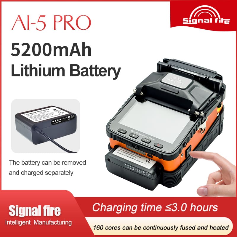 Signal Fire AI5 PRO Mini Handheld Fiber Optic Splicer – Six Motor with 0.5μm Alignment Signal Fire AI5 PRO Mini Handheld Fiber Optic Splicer – Six Motor with 0.5μm Alignment