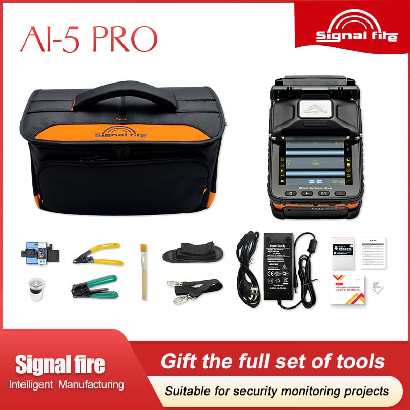Signal Fire AI5 PRO Mini Handheld Fiber Optic Splicer – Six Motor with 0.5μm Alignment
