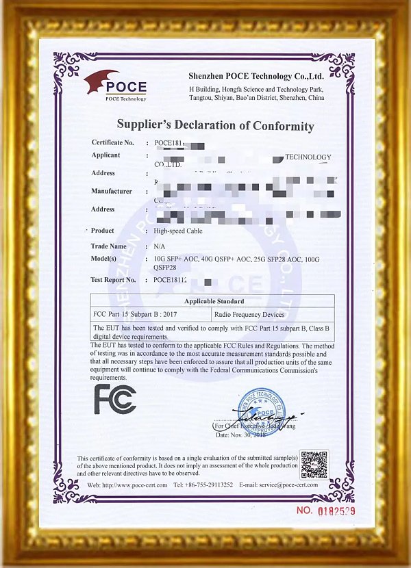FCC SDoC