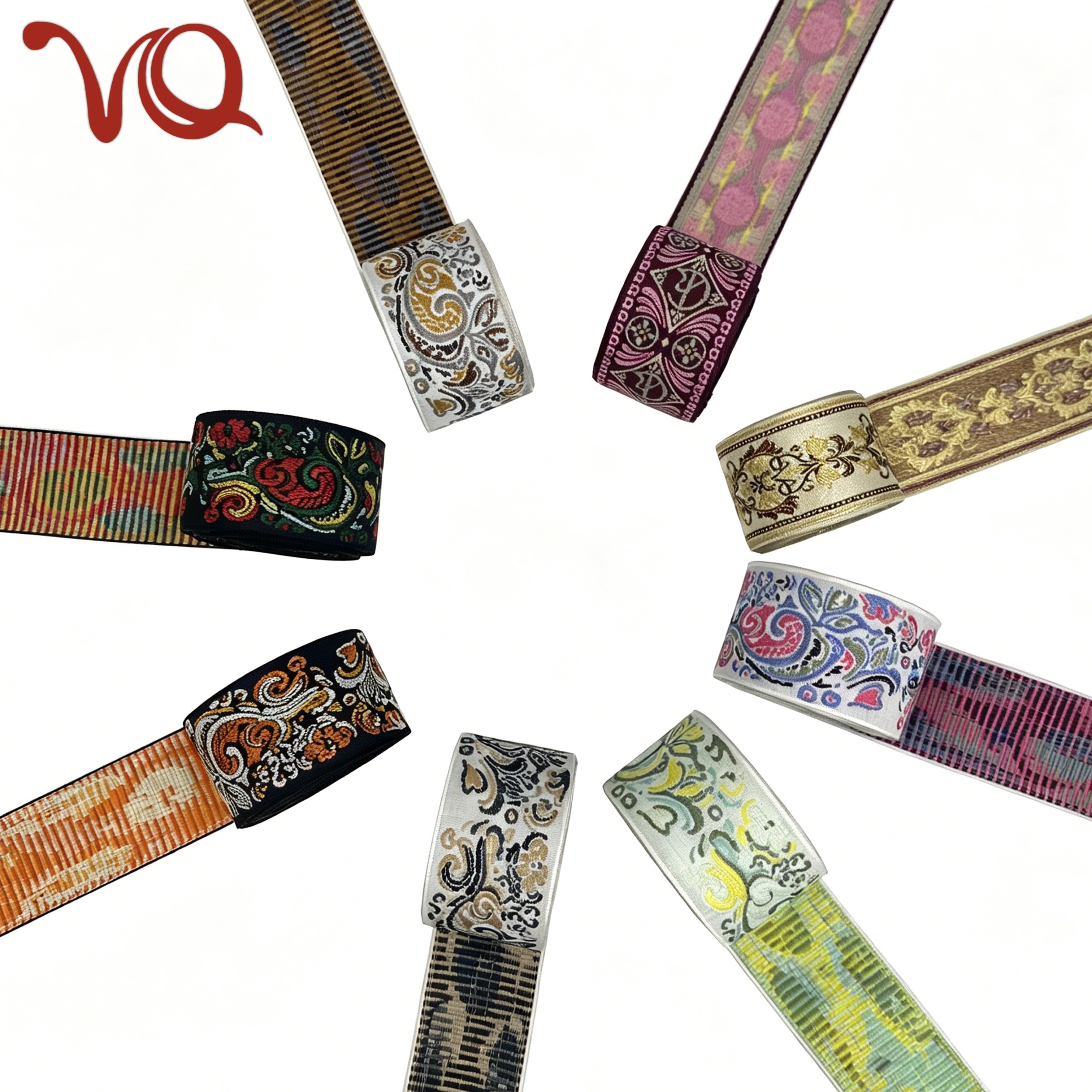 2 Inch Ribbon Diamond Pattern Jacquard Webbing Embroidery Ribbon Ethnic Ribbons Guitar Purse Straps Shoulder Bag Straps