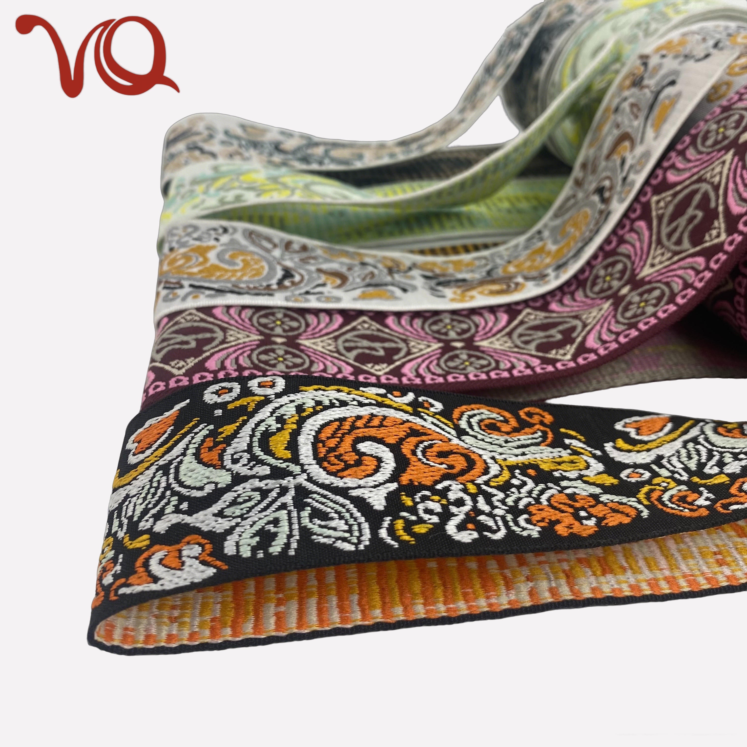 2 Inch Ribbon Diamond Pattern Jacquard Webbing Embroidery Ribbon Ethnic Ribbons Guitar Purse Straps Shoulder Bag Straps