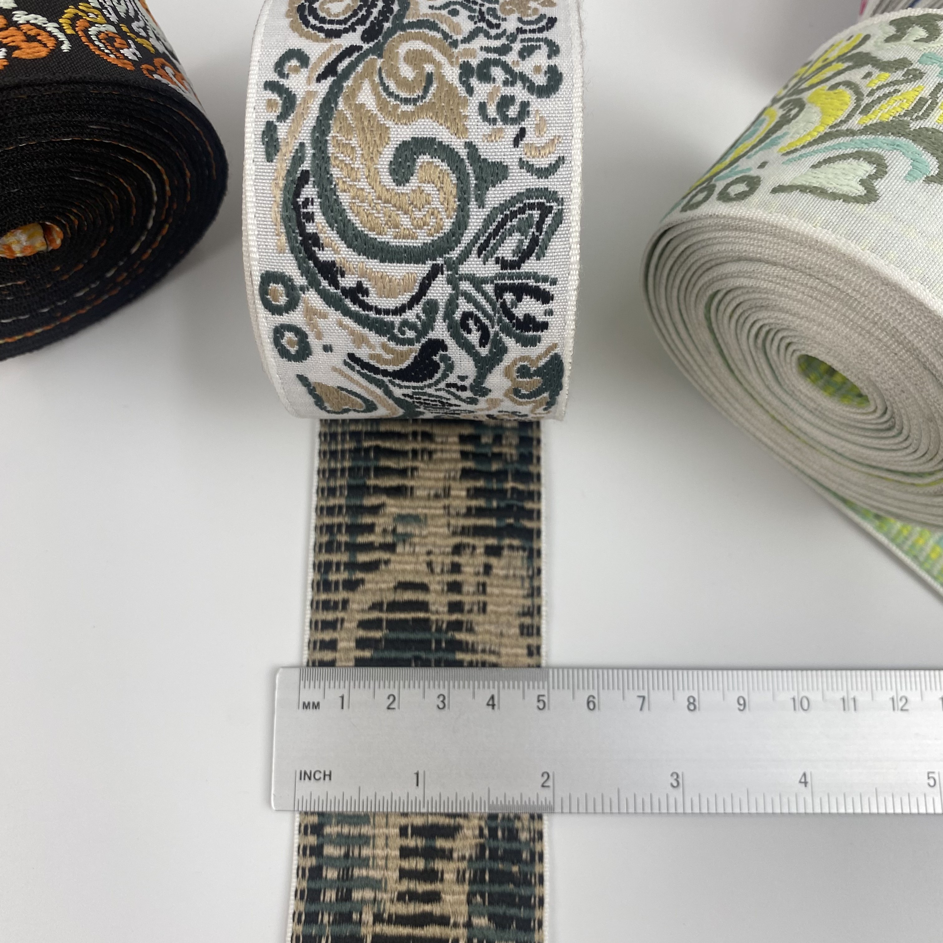 2 Inch Ribbon Diamond Pattern Jacquard Webbing Embroidery Ribbon Ethnic Ribbons Guitar Purse Straps Shoulder Bag Straps